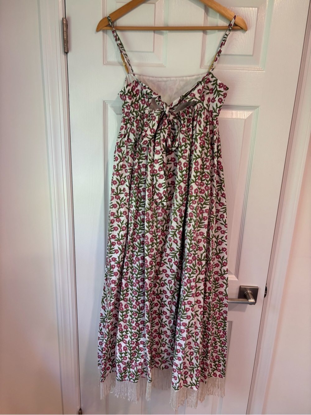 EDDY floral and fringe dress size XS, zipper needs repair - Picture 2 of 9